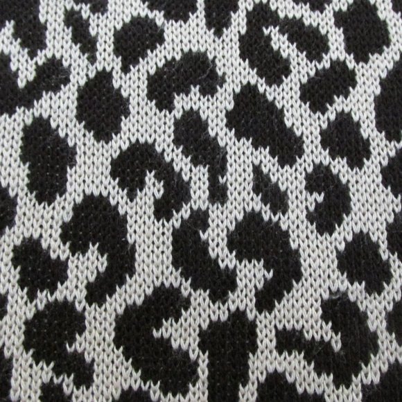 JORDACHE GIRL'S SIZE 14 / 16 SWEATER IVORY & BLACK LEOPARD BOA TOP NWT - Picture 5 of 13
